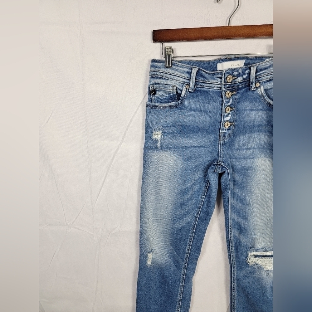 Women's Size 9/29 Kancan Blue Distressed Jeans - Picture 4 of 6